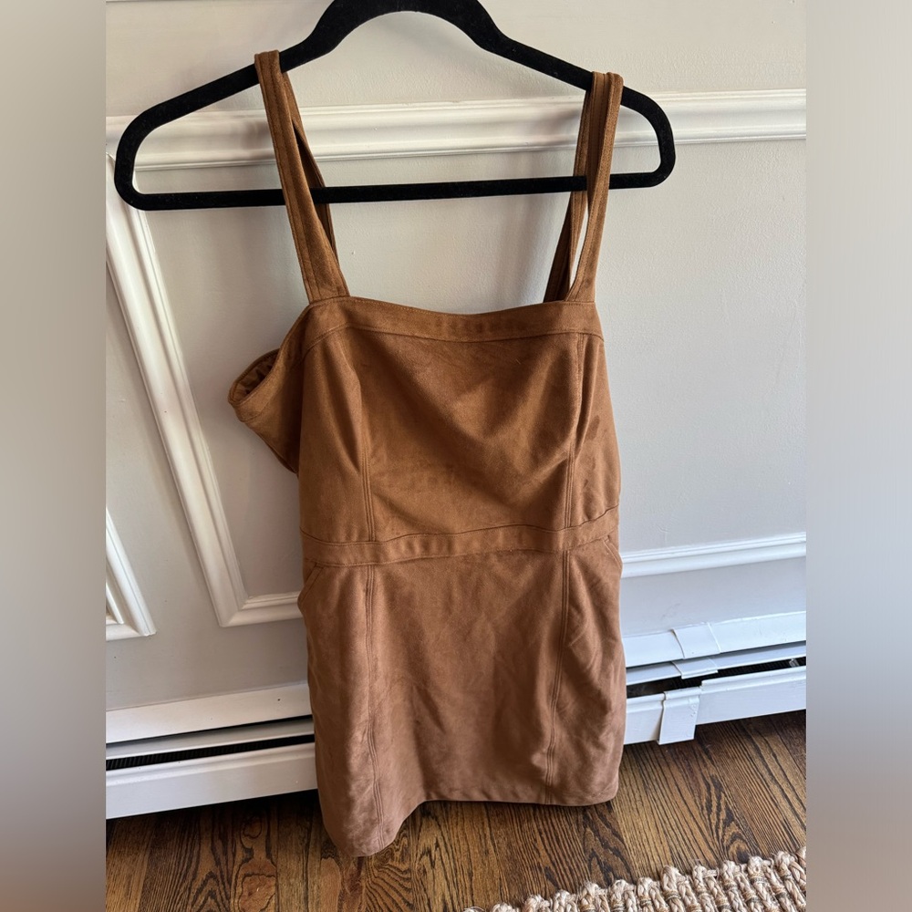 Abercrombie and fitch overall suede dress
